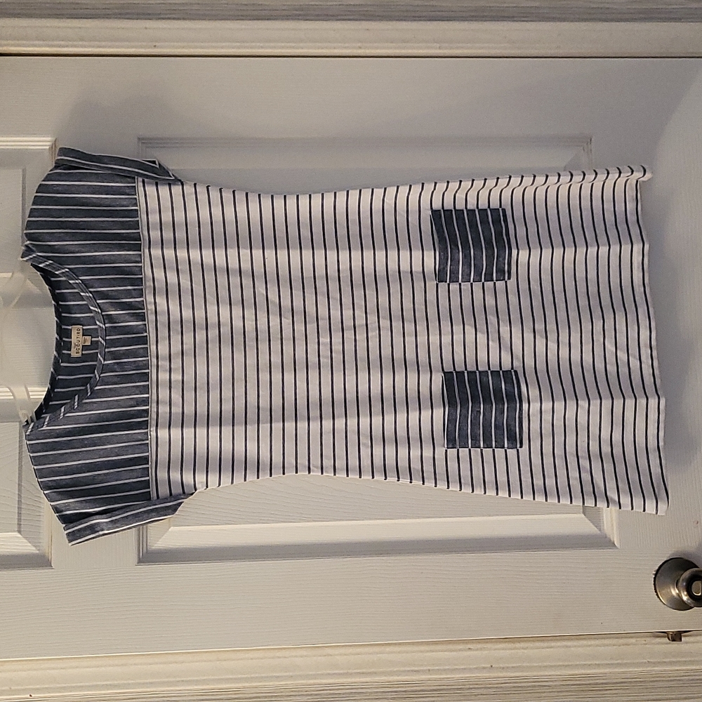 Girls Blue and White Strip Dress